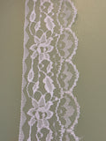 Cream nylon lace trim, 60mm wide