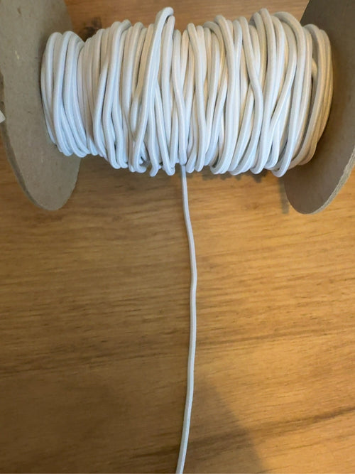 2 mm white cord elastic
