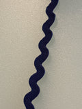 Light navy ric rac trim, 4mm wide
