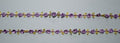 Lilac and yellow silky rose trim, 10mm wide