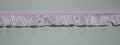 White gathered stretch lingerie elastic with scalloped gathered edge, 20mm wide