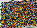 Multicoloured beaded ribbon trim, 40mm wide, supplied as a 10 metre card