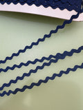 Navy blue 5mm ric-rac braid trim