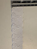 White cotton broderie anglaise duck lace, 30mm wide