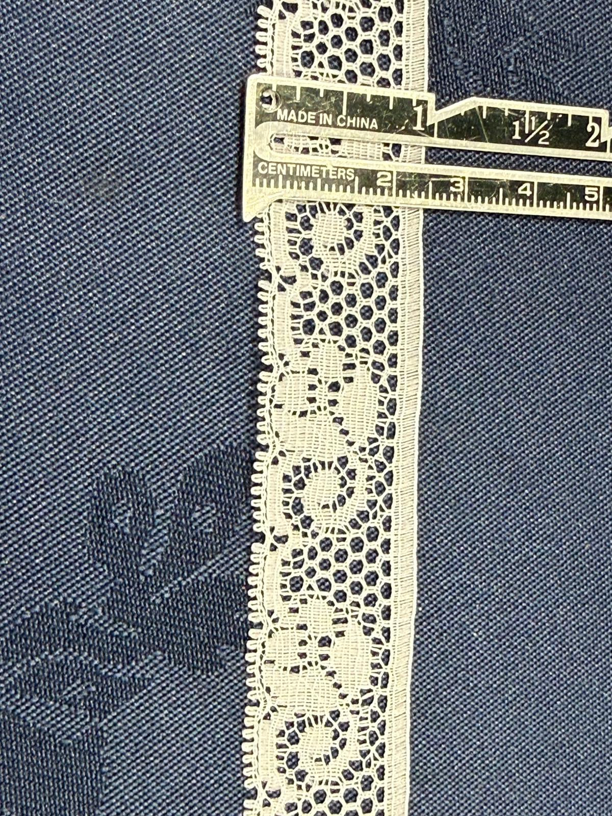 Flat white lace, 25mm wide