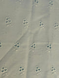 Baby blue cotton broderie anglaise fabric, 1500mm wide
