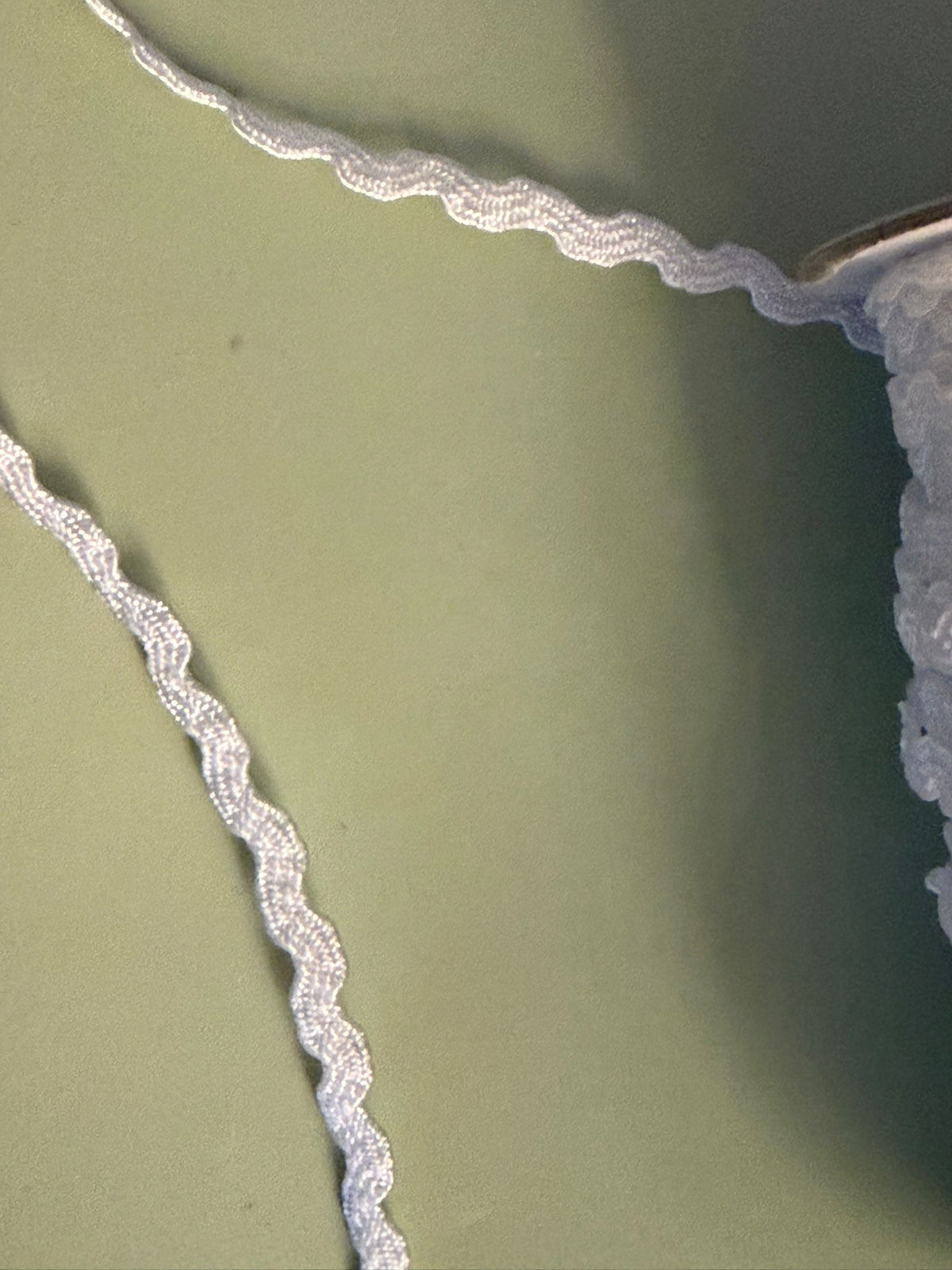 White ric rac trim, 3mm wide
