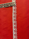 Aqua cotton crochet lace, 15mm wide