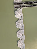 White couture trim, 25mm wide