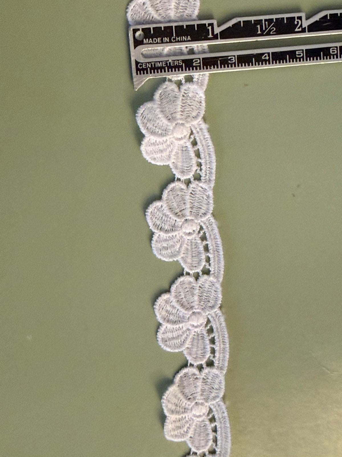 White couture trim, 25mm wide