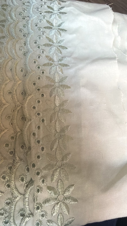 Original Just Love Lace mint Broderie Anglaise lace, 100mm wide