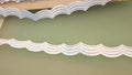 Austrian white guipure type lace, 15mm wide, wavy design