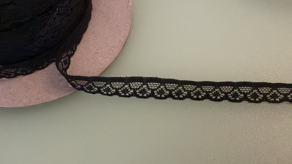 Black Lace | 10mm Wide — supporting merchandising close detail, same product, inspiration only