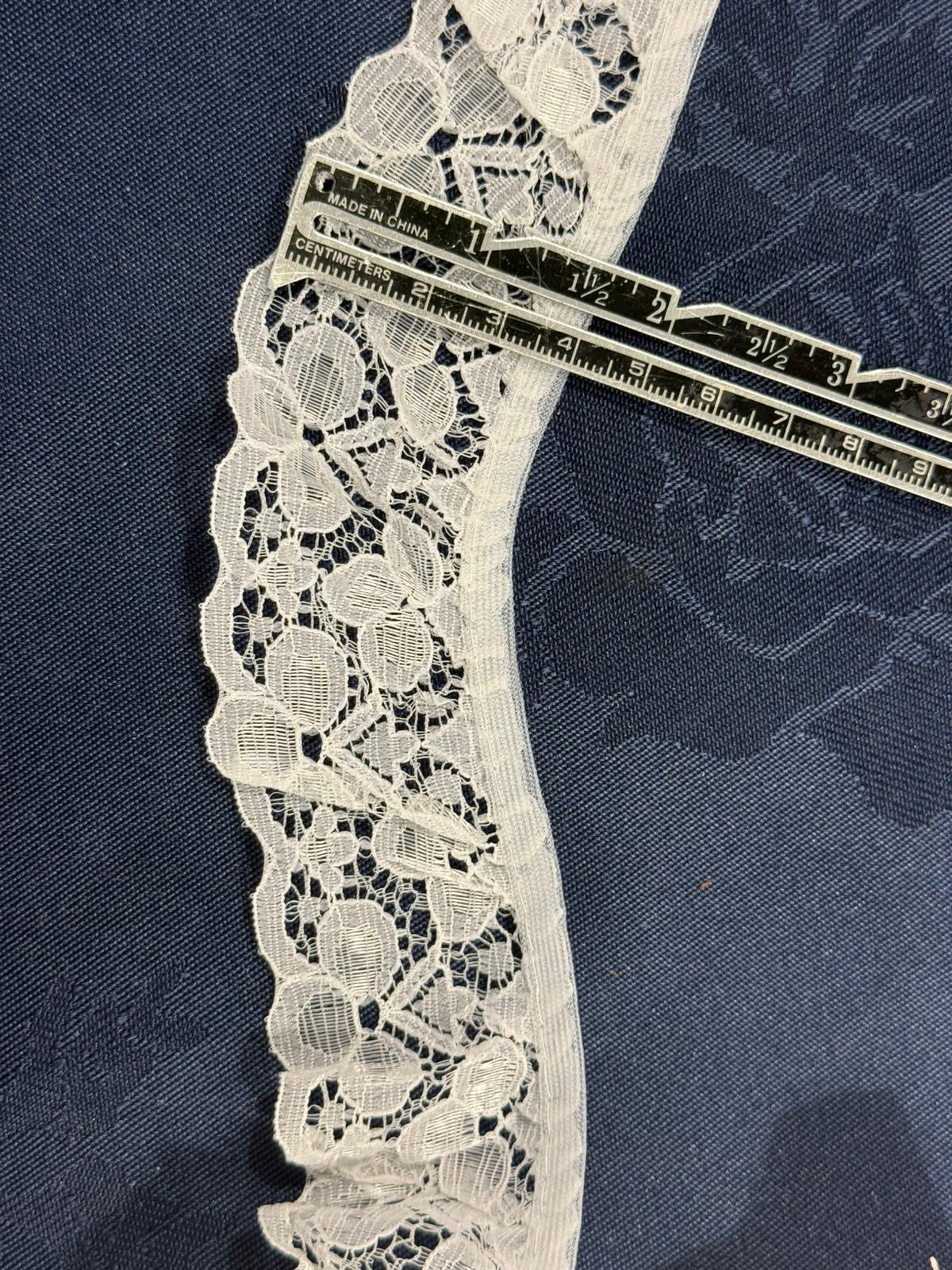 Gathered Lace – Ivory | 40mm Wide