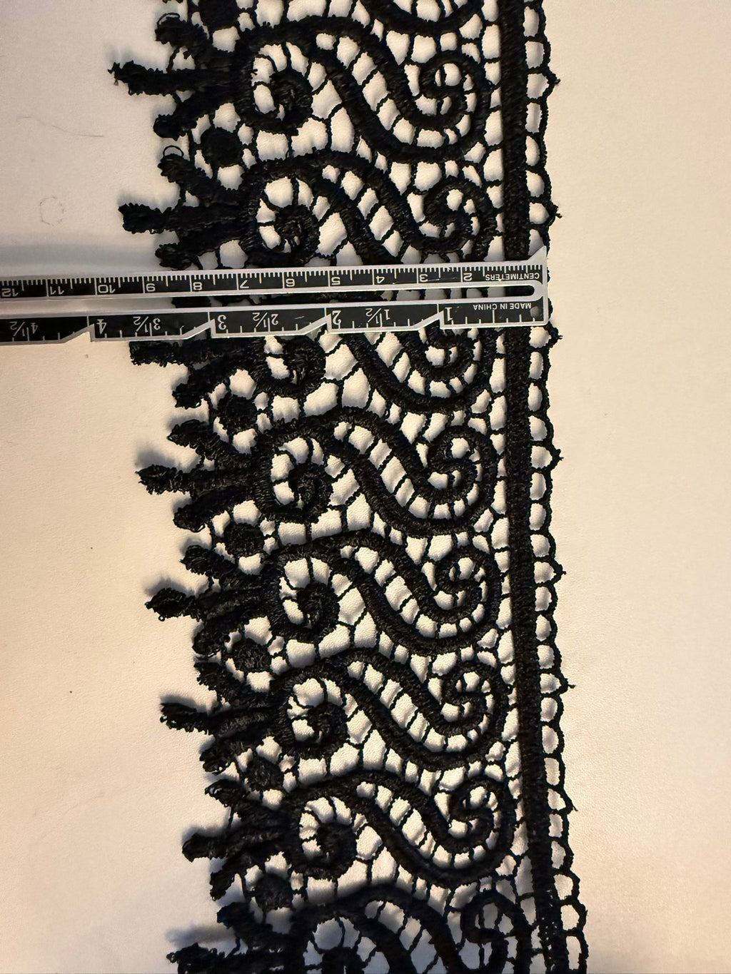 Guipure Lace – Black | 90mm Wide