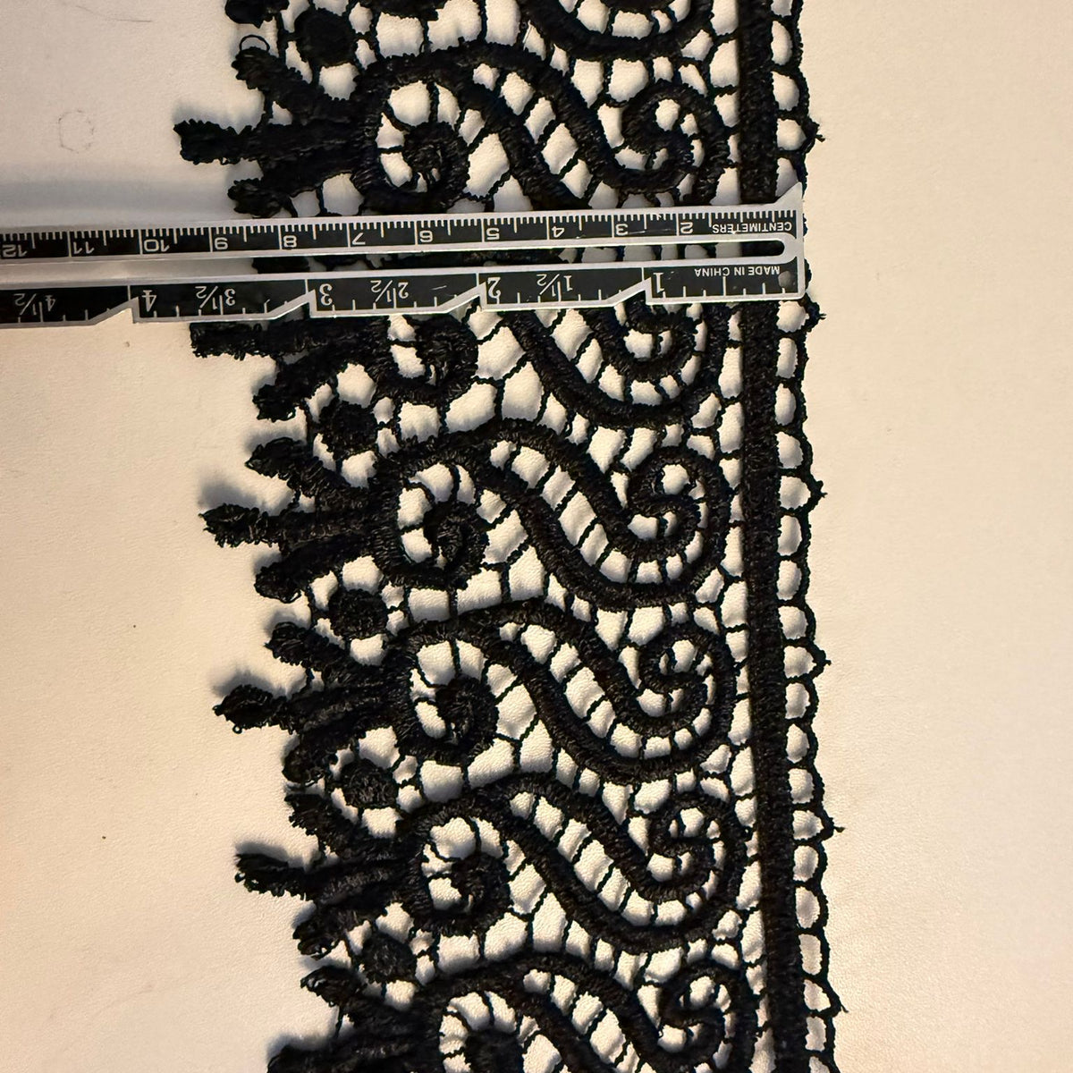 Guipure Lace – Black | 90mm Wide — supporting merchandising close-up, same product, inspiration only