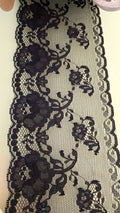Black lace trim, 4 inches wide