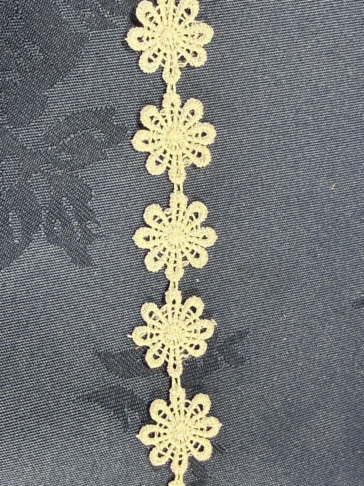 Guipure Flower Trim – White | 20mm Wide