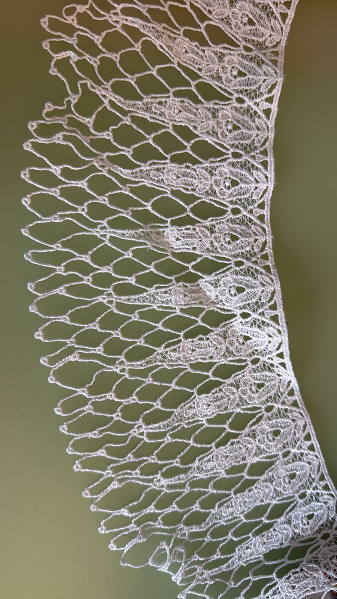 Guipure Lace – Ivory | 5 Inch Wide — supporting merchandising close detail, same product, inspiration only