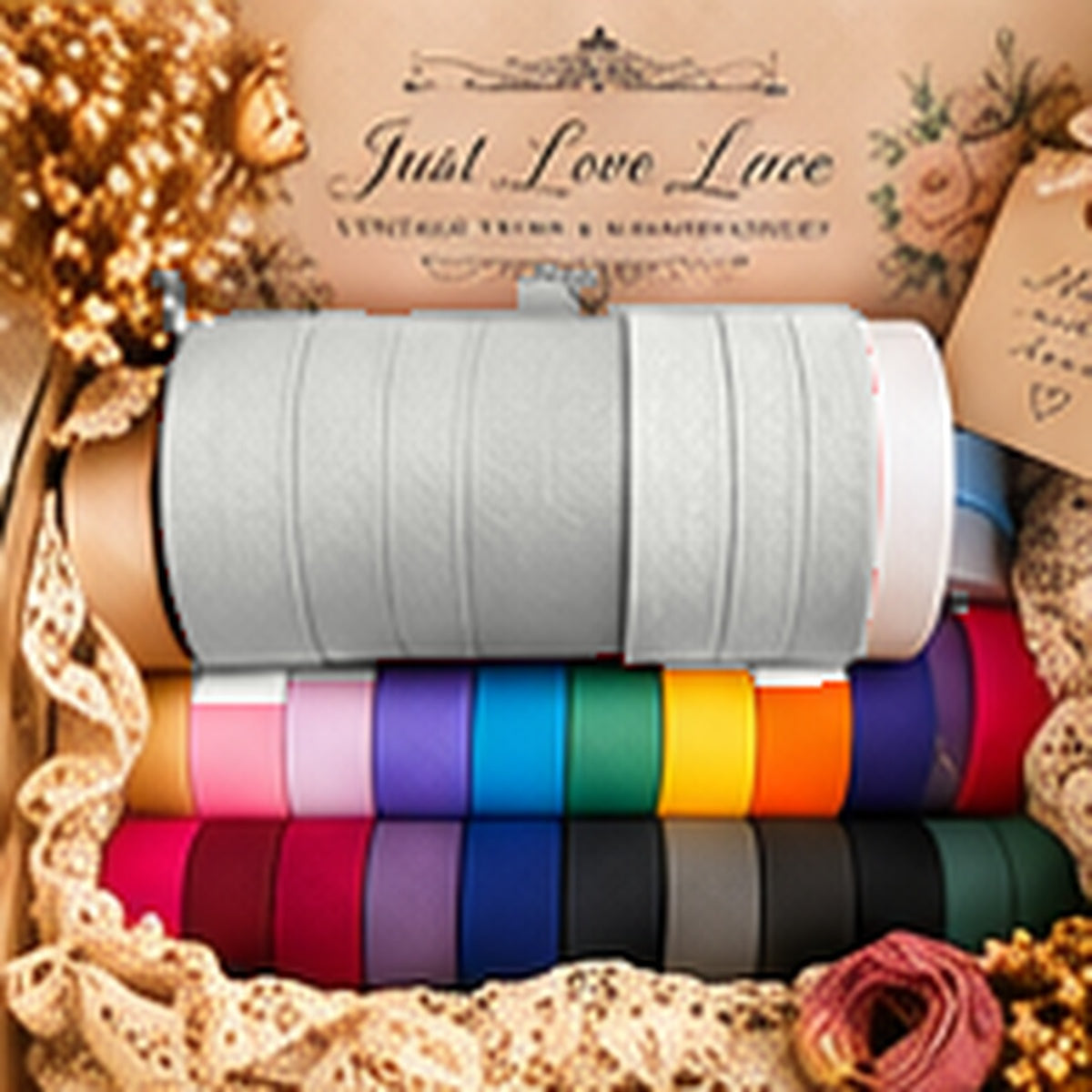 Just Love Lace cotton bias binding — White