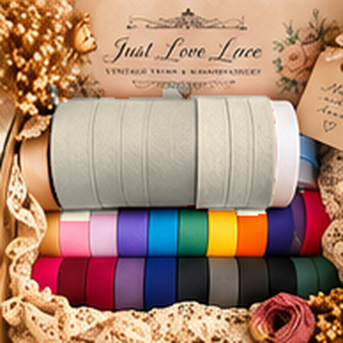 Just Love Lace cotton bias binding — Ivory