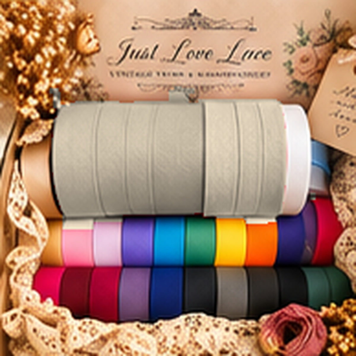 Just Love Lace cotton bias binding — Natural cream