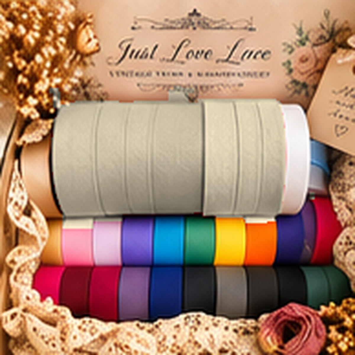 Just Love Lace cotton bias binding — Cream