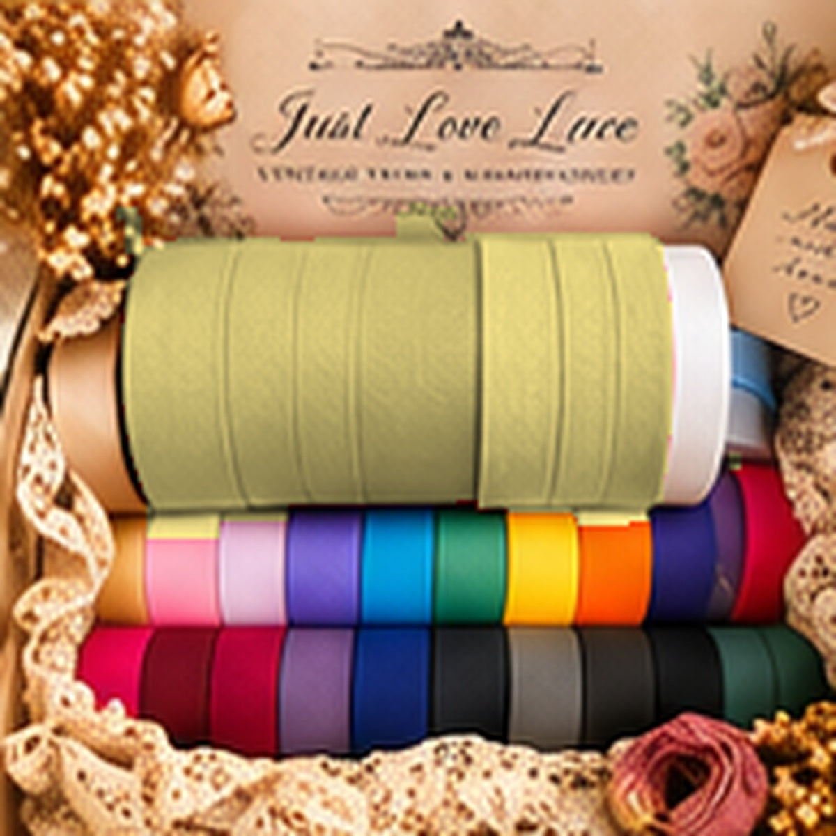 Just Love Lace cotton bias binding — Pale yellow