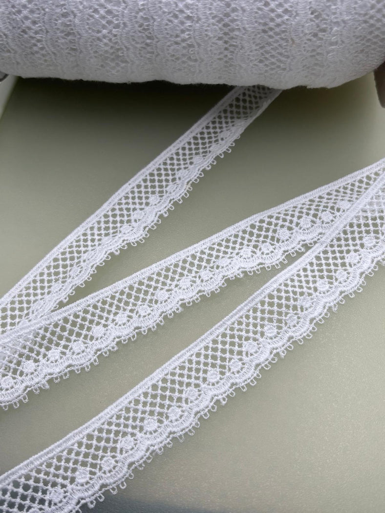 White Cotton Couture Lace | 25mm Approx. — supporting merchandising detail, same product, inspiration only
